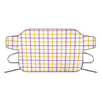 Yellow And Purple Tattersall Print Car Windshield Snow Cover