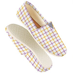 Yellow And Purple Tattersall Print Casual Shoes