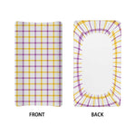 Yellow And Purple Tattersall Print Changing Pad Cover