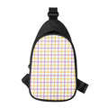 Yellow And Purple Tattersall Print Sling Bag