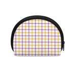 Yellow And Purple Tattersall Print Coin Purse