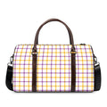 Yellow And Purple Tattersall Print Duffel Bag