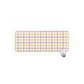 Yellow And Purple Tattersall Print Extended Mouse Pad