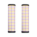 Yellow And Purple Tattersall Print Handle Covers