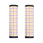 Yellow And Purple Tattersall Print Handle Covers