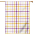 Yellow And Purple Tattersall Print House Flag