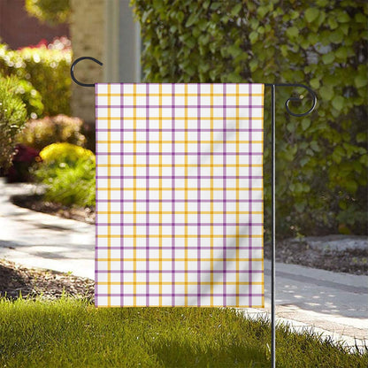 Yellow And Purple Tattersall Print House Flag