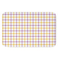 Yellow And Purple Tattersall Print Indoor Door Mat