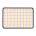 Yellow And Purple Tattersall Print Kitchen Mat