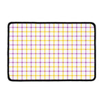 Yellow And Purple Tattersall Print Kitchen Mat