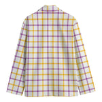 Yellow And Purple Tattersall Print Men's Blazer
