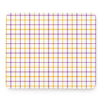 Yellow And Purple Tattersall Print Mouse Pad