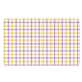 Yellow And Purple Tattersall Print Polyester Doormat