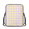 Yellow And Purple Tattersall Print Rectangular Crossbody Bag