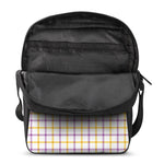 Yellow And Purple Tattersall Print Rectangular Crossbody Bag