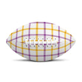 Yellow And Purple Tattersall Print Rugby Ball
