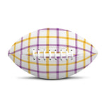 Yellow And Purple Tattersall Print Rugby Ball