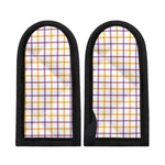 Yellow And Purple Tattersall Print Skillet Handle Cover