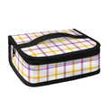 Yellow And Purple Tattersall Print Small Lunch Bag