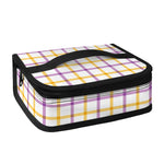 Yellow And Purple Tattersall Print Small Lunch Bag