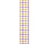 Yellow And Purple Tattersall Print Table Runner