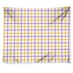 Yellow And Purple Tattersall Print Tapestry