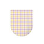 Yellow And Purple Tattersall Print Toilet Lid Cover