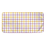 Yellow And Purple Tattersall Print Towel