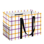 Yellow And Purple Tattersall Print Utility Tote Bag