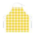 Yellow And White Buffalo Check Print Adjustable Apron