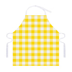 Yellow And White Buffalo Check Print Adjustable Apron