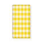 Yellow And White Buffalo Check Print Baby Crib Sheet