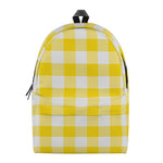 Yellow And White Buffalo Check Print Backpack