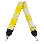 Yellow And White Buffalo Check Print Bag Strap