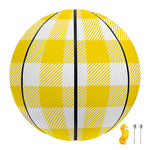 Yellow And White Buffalo Check Print Basketball