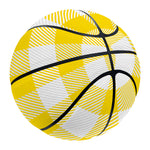 Yellow And White Buffalo Check Print Basketball