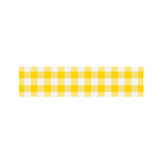Yellow And White Buffalo Check Print Bed Runner