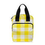 Yellow And White Buffalo Check Print Bible Tote Bag