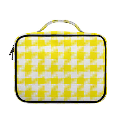 Yellow And White Buffalo Check Print Briefcase Bible Bag