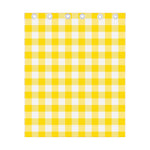Yellow And White Buffalo Check Print Curtain