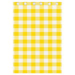 Yellow And White Buffalo Check Print Curtain