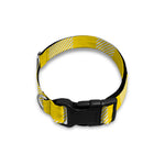 Yellow And White Buffalo Check Print Dog Collar