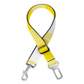 Yellow And White Buffalo Check Print Dog Seat Belt