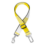 Yellow And White Buffalo Check Print Dog Seat Belt