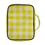 Yellow And White Buffalo Check Print Front Pocket Bible Bag