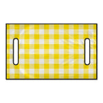 Yellow And White Buffalo Check Print Golf Cart Seat Cover