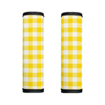 Yellow And White Buffalo Check Print Handle Covers