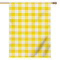 Yellow And White Buffalo Check Print House Flag