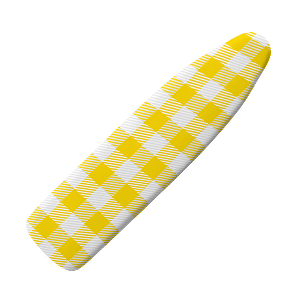 Yellow And White Buffalo Check Print Ironing Board Cover