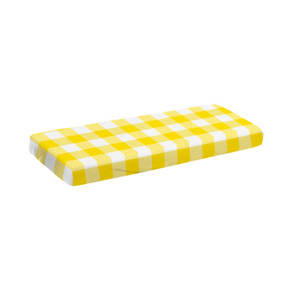 Yellow And White Buffalo Check Print Piano Keyboard Cover
